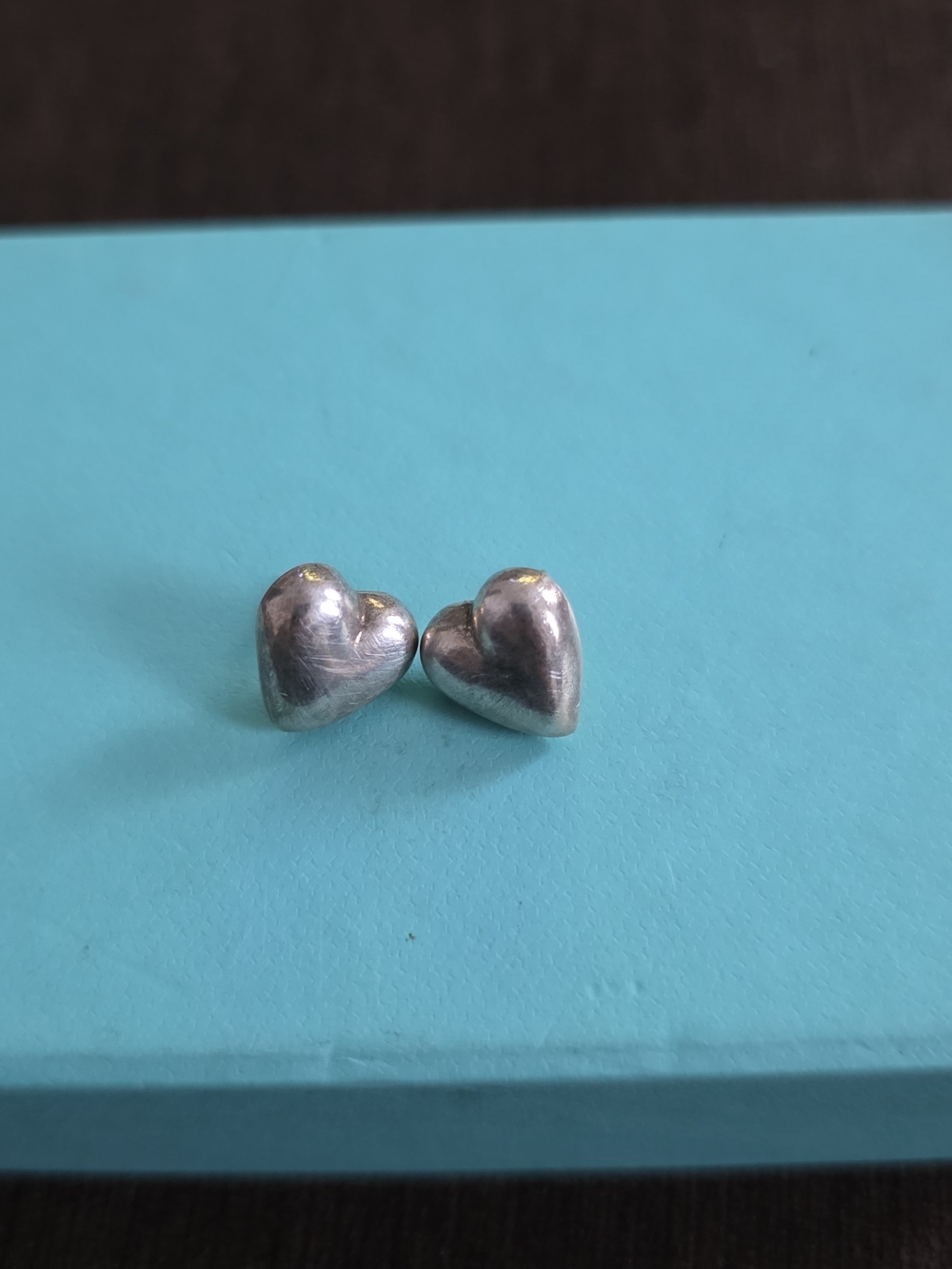 Tiffany & Co. Heart Stud Earrings - Silver